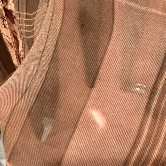 URU Mixed Print Flowy Asymmetrical Tunic Top Womens One Size Silk Boho FLAWED - Picture 13 of 16